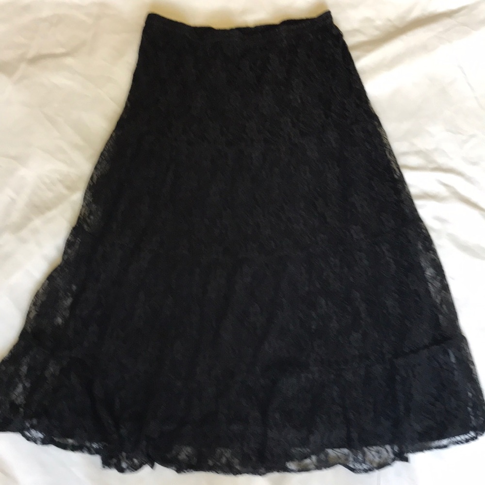 Lace maxi boho skirt